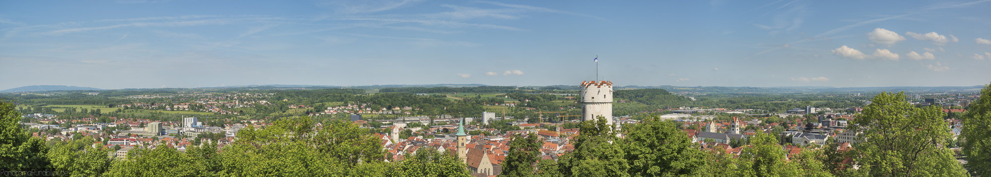 Panoramafoto von der hystorischen Altstadt Ravensburg 